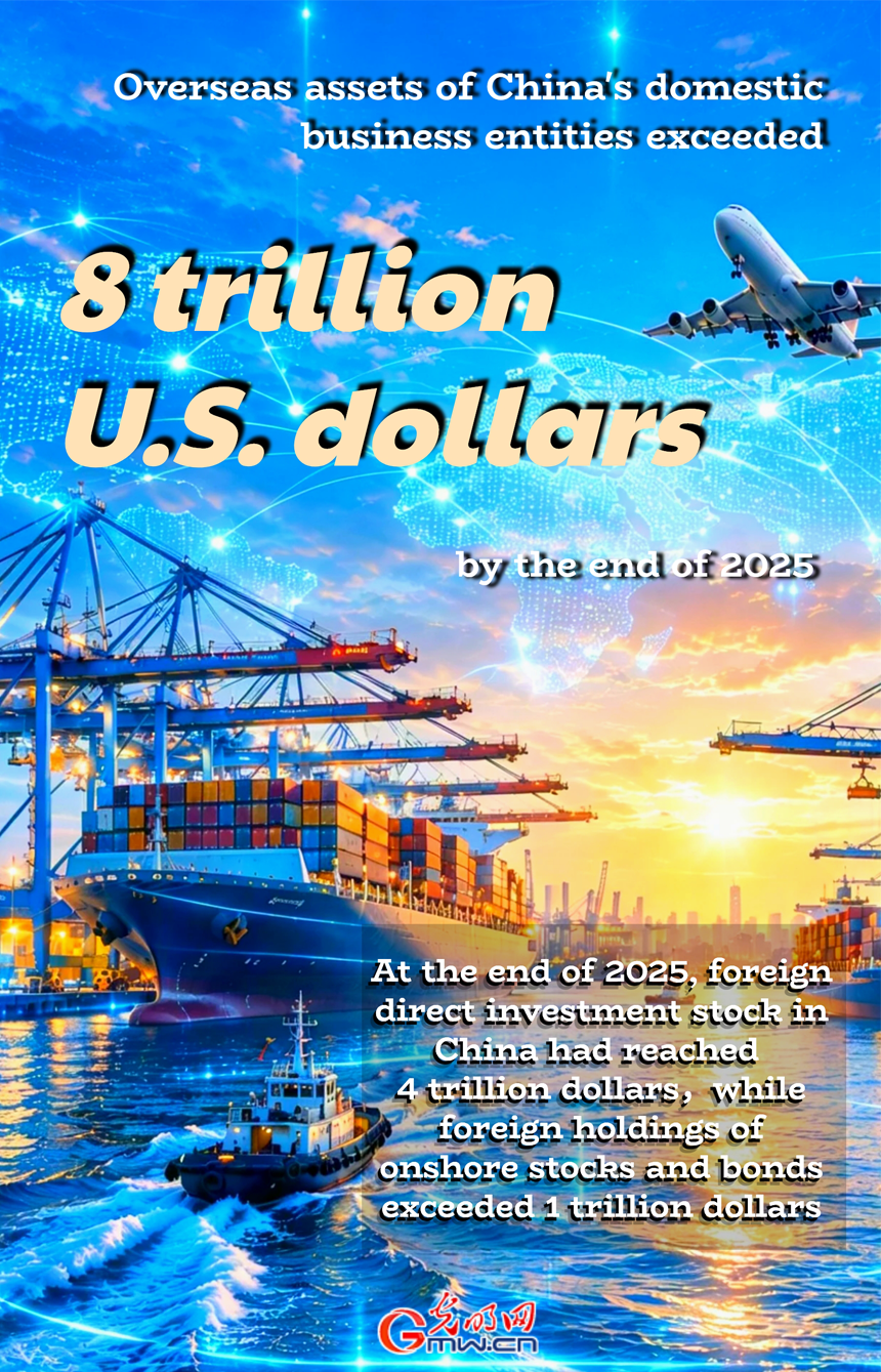 Poster: Overseas assets of Chinese business entities exceed 8 trln USD by 2025 Poster: Overseas assets of Chinese business entities exceed 8 trln USD by 2025