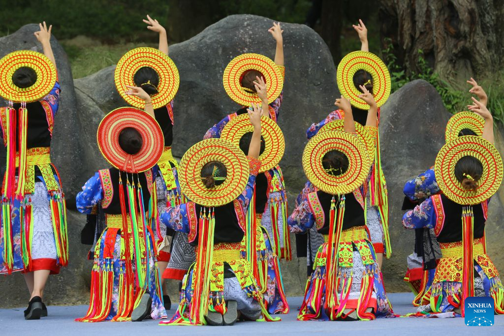 Pic story of Tiaohua cross-stitch embroidery in Longhui County, China's Hunan