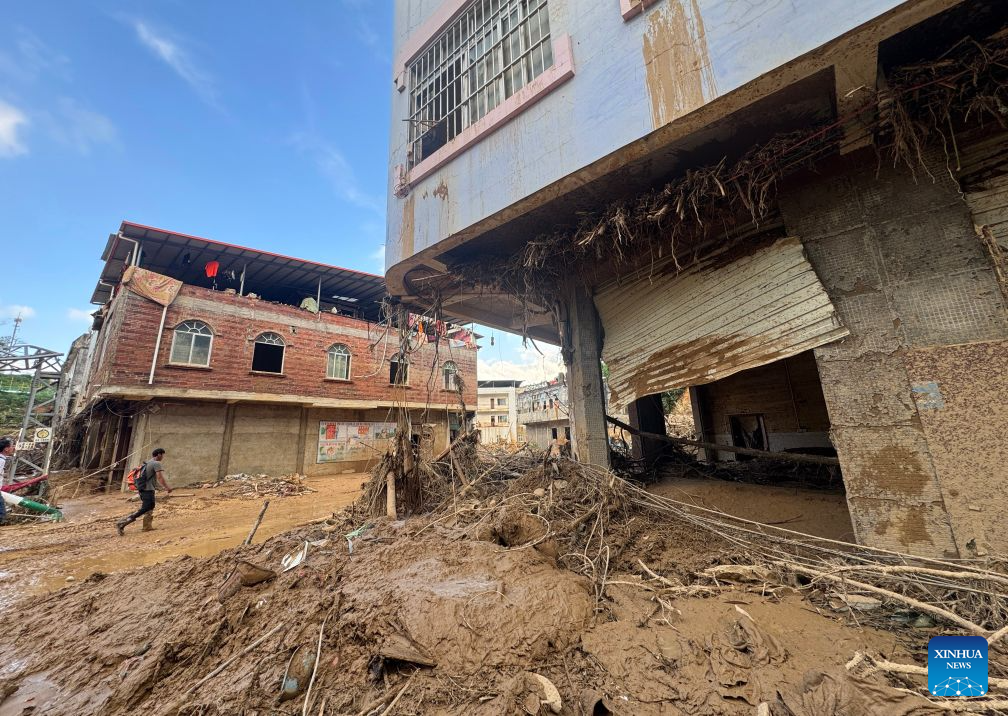 Post-90s volunteers guide relief teams in flood-hit Zhenlong Township, China's Guangxi