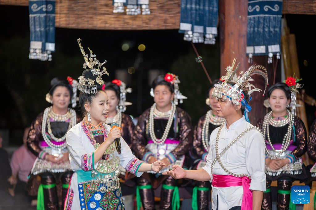 Musical event featuring performing arts of Dong ethnic group held in Guizhou, SW China