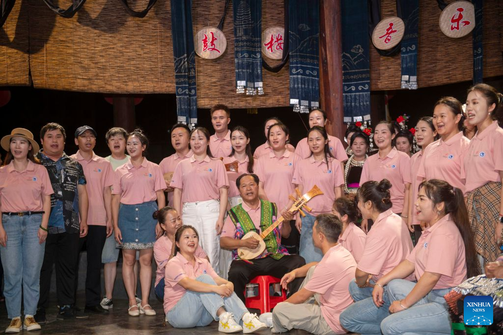 Musical event featuring performing arts of Dong ethnic group held in Guizhou, SW China