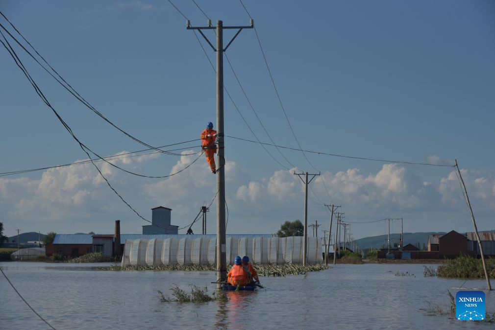 NE China's Mudanjiang steps up water, electricity restoration in flood-affected areas