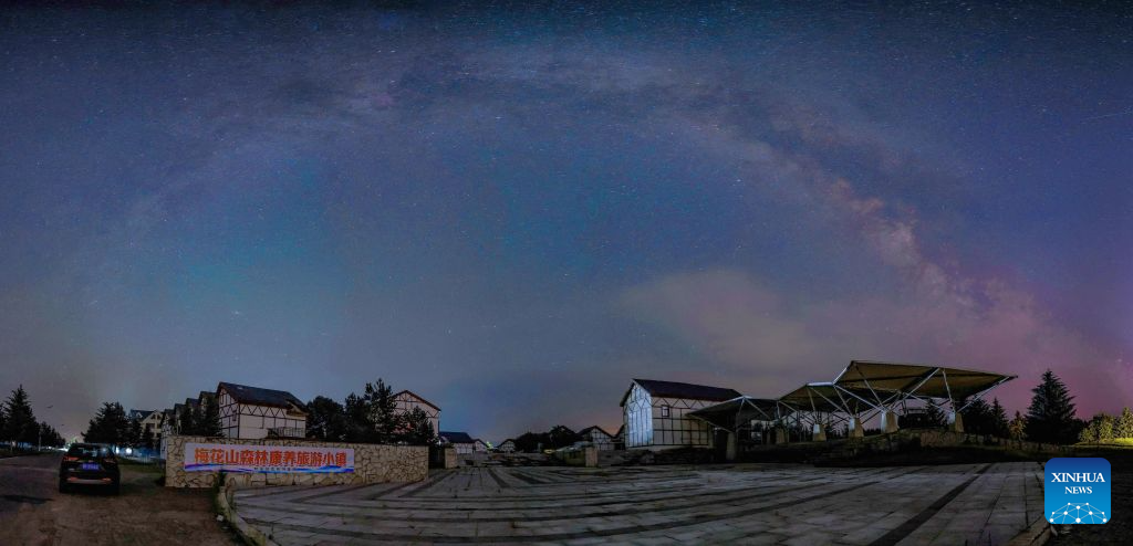 Milky Way sparkles over night sky in NE China's Heilongjiang
