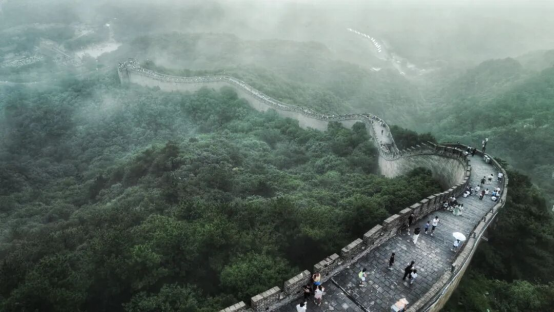 Explore Badaling: Soft mist shrouds Badaling Great Wall after light rain Explore Badaling: Soft mist shrouds Badaling Great Wall after light rain