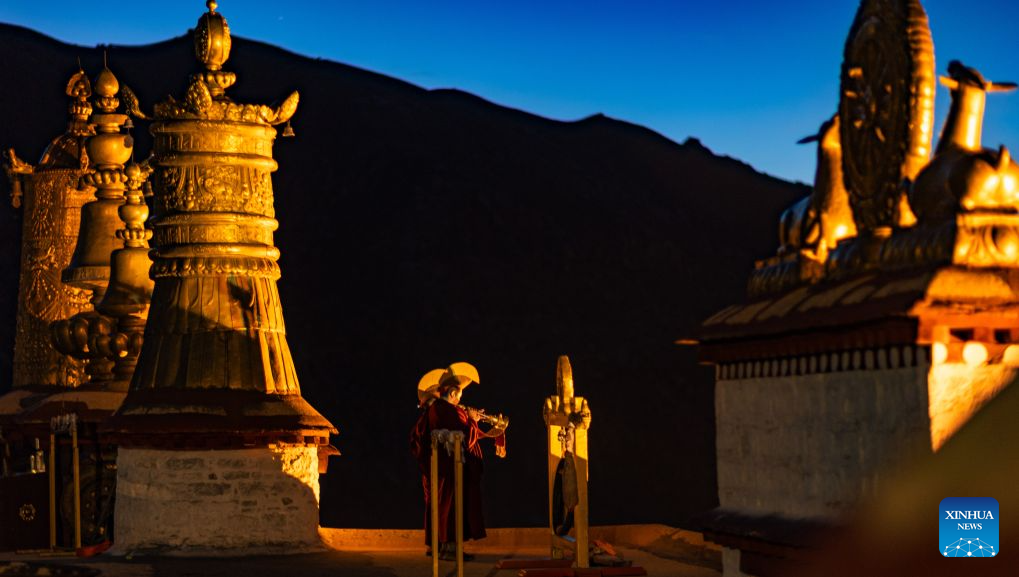Traditional Shoton Festival celebrated in Lhasa, China's Xizang