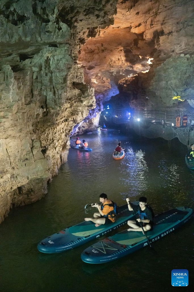 Guizhou's karst caves offer cooling retreats for summer tourists