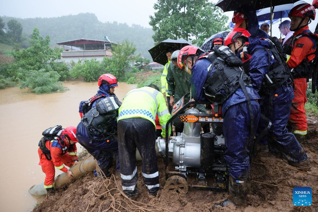 Rescue, recovery efforts underway in China's Hubei following Typhoon Dolphin