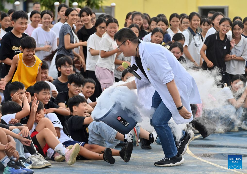 Primary and secondary schools in parts of China welcome first day of new semester