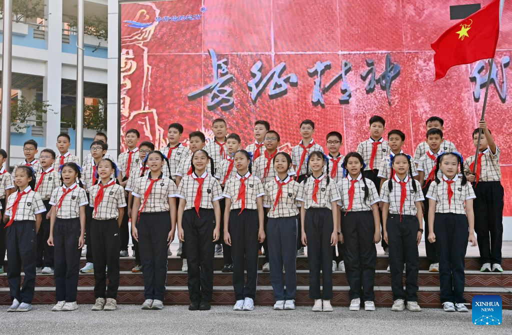 Primary and secondary schools in parts of China welcome first day of new semester