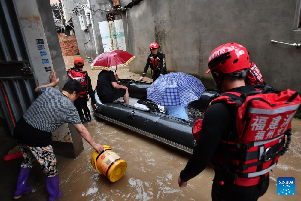 Rescue, relief efforts underway in typhoon-hit Minhou County, China's Fujian