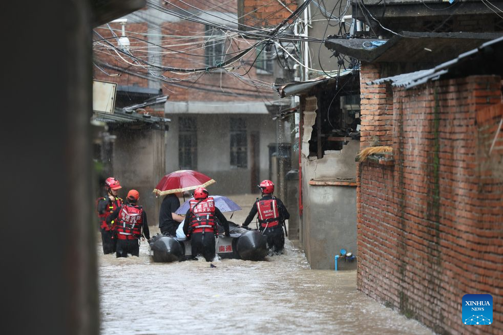 Rescue, relief efforts underway in typhoon-hit Minhou County, China's Fujian