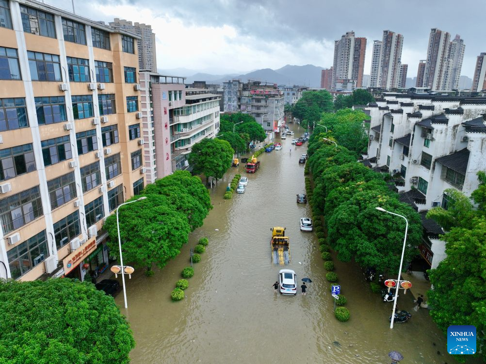 Rescue, relief efforts underway in typhoon-hit Minhou County, China's Fujian