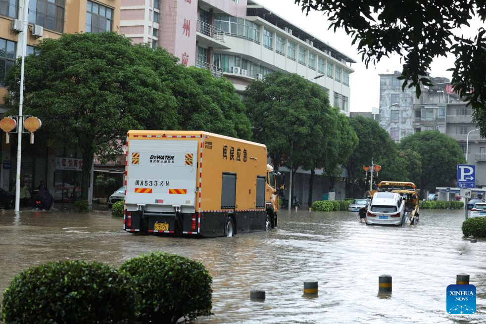 Rescue, relief efforts underway in typhoon-hit Minhou County, China's Fujian