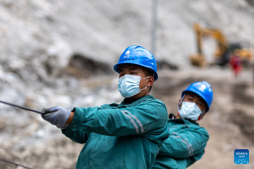 Power restored at mudslide-hit border port in China's Xizang