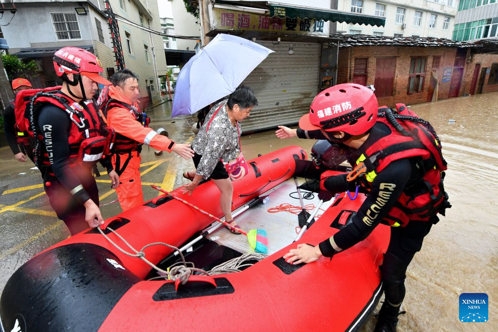 Rescue, relief efforts underway in typhoon-hit Minhou County, China's Fujian