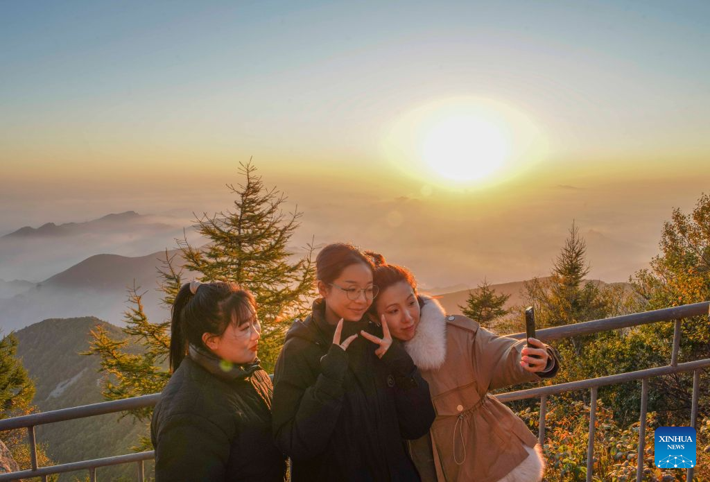 Morning scenery of Wuling Mountain National Nature Reserve in N China's Hebei