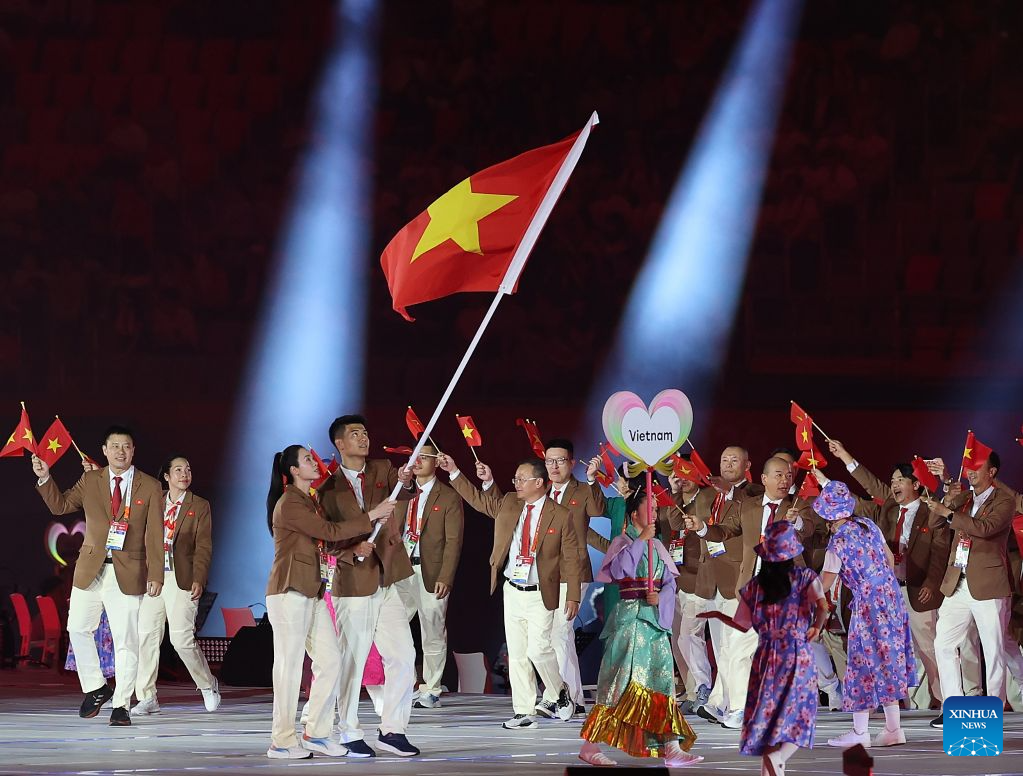 Opening ceremony of 20th Asian Games held in Nagoya, Japan