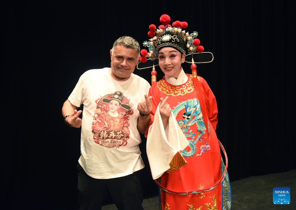 Chinese Huangmei Opera artist Han Zaifen performs in Vienna, Austria