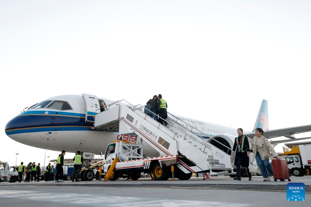 China's homegrown C919 launches first commercial passenger flight to Yinchuan