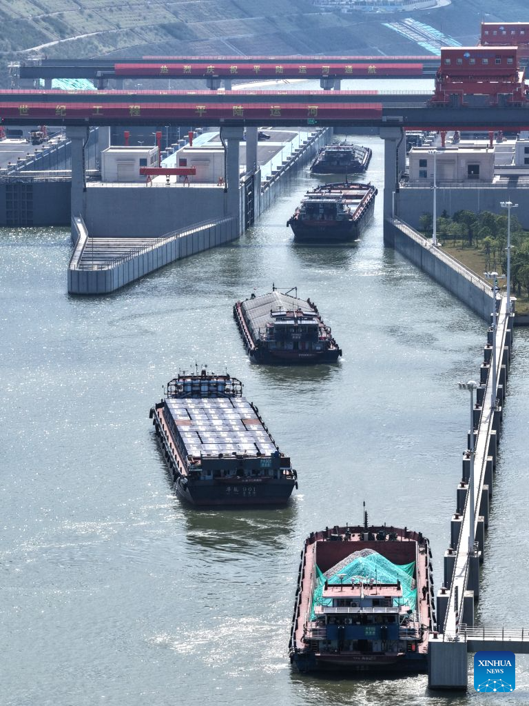 Cargo throughput of Pinglu Canal surpasses 1 mln tonnes in S China's Guangxi