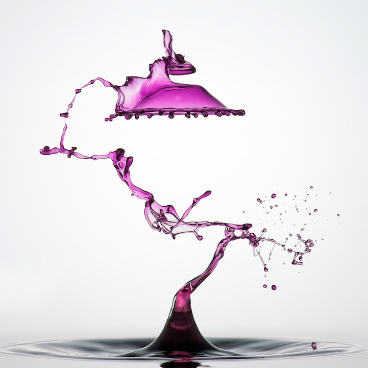 high-speed photos of colorful liquid